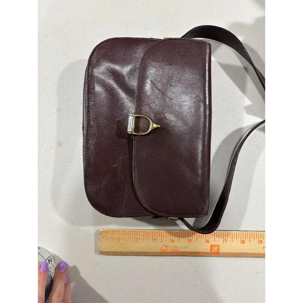 Vintage‎ Leather Shoulder Bag Made in Italy Hobo Hippie Crossover Adjustable